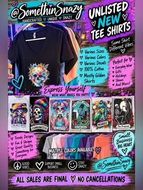 NEW UNLISTED TEE SHIRTS VARIOUS SIZES/COLORS